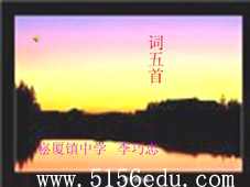 九年級(jí)語(yǔ)文上冊(cè)25 詞五首